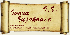 Ivana Vujaković vizit kartica